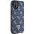 Guess iPhone 15 Plus/14 Plus Kék Tok 4G Triangle Metal Logóval