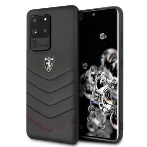 Ferrari Heritage Fopelt Puzdro pre Samsung Galaxy S20 Ultra Čierne Puzdro 127052237 - Ferrari Puzdrá na telefóny
