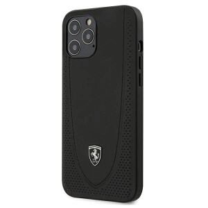 Etui Ferrari Off Track Perforated na iPhone 12 Pro Max - czarne 127052535 - Ferrari Handyhüllen