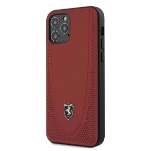 Etui Ferrari Off Track Perforated na iPhone 12 / iPhone 12 Pro - czerwone 127052552 - Ferrari Handyhüllen