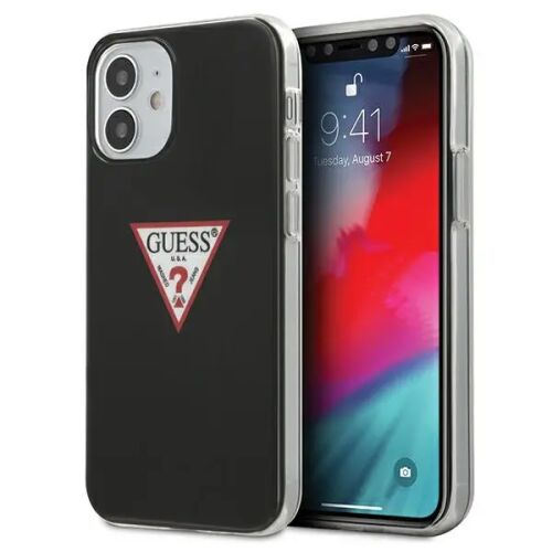 Guess Triangle Fekete iPhone 12 Mini Tok Logóval - Guess