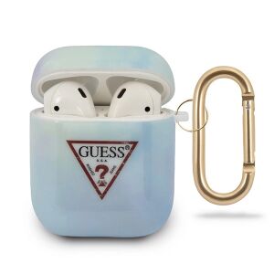 Guess Etui ochronne GUACA2TPUMCGC02 Tie&Dye Collection do AirPods 1/2 niebieskie 127053044 - Zestaw słuchawkowy