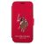 U.S. Polo Assn. Piros iPhone 12/12 Pro Pénztárca Tok Elölnézet