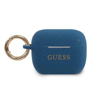 Guess Etui ochronne GUACAPSILGLBL Silicone Glitter do AirPods Pro granatowe 127053418 - Zestaw słuchawkowy