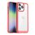 Outer Space tok iPhone 14 Pro Maxhoz, átlátszó hátlap piros kerettel