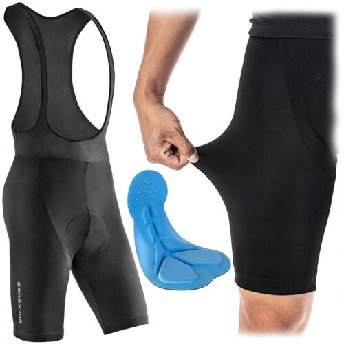 RockBros Spodenki rowerowe Rockbros RK2002XL krótkie na szelkach z wkładką XL - czarne