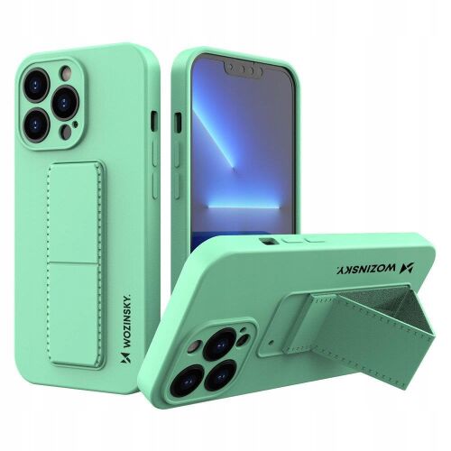 Wozinsky Kickstand Case silikonowe etui z podstawką iPhone 13 Pro Max miętowe 127063862