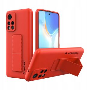 Wozinsky Kickstand Case silikonowe etui z podstawką etui Xiaomi Redmi 10 czerwone 127065228 - Wozinsky