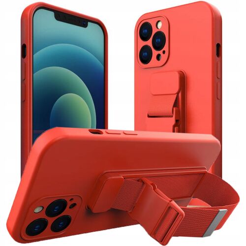 Piros iPhone XR tok lencsevédővel és állítható pánttal - Hurtel