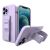 Rope Case Gel Tok iPhone 11 Pro-hoz lila színben, pánttal és csattal