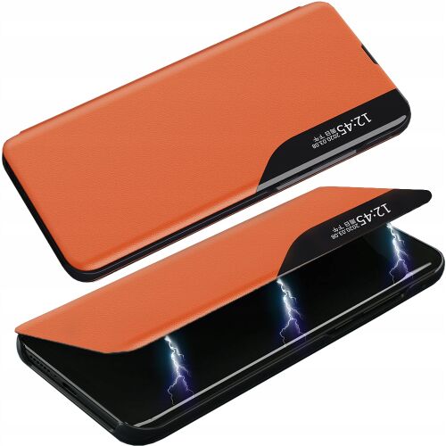 Narancssárga Eco Bőr iPhone 13 Pro Max Tok Ablakkal - Apple