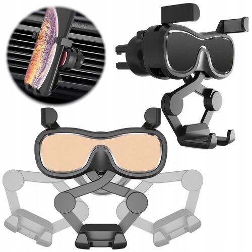 Hurtel Gravitációs autós telefontartó légfrissítővel, szellőzőrácsra szerelhető, kollázs