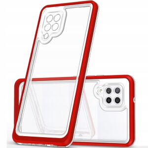 Clear 3in1 etui do Samsung Galaxy A42 5G żelowy pokrowiec z ramką czerwony 127080913 - Handyhüllen