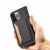 Kézben tartott fekete mágneses kártyatartó tok iPhone 13 Pro Max készülékhez