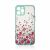Design Case világoskék virágos iPhone 12 Pro Max tok, elölnézet