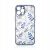Design tok iPhone 12 Pro Max készülékhez, kék levél mintával, stílusos telefonvédelem