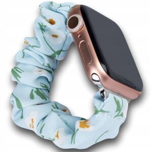 Materiałowa opaska do Watch 7 / 6 / 5 / 4 / 3 / 2 / SE (45 / 44 / 42mm) pasek bransoleta bransoletka na gumce niebieski 127085585 - Pasek do inteligentnego zegarka