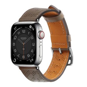 Kožený remienok pre Apple Watch SE/8/7/6/5/4/3/2/1 41/40/38mm Hnedý 137574366 - Smart zariadenia