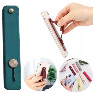 Hurtel zöld öntapadó telefontartó ujjfogóval és cipzáras zsebbel, telefontartó állvány - Autós pohártartó