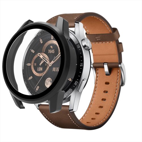 Fekete Huawei Watch GT3 42mm képernyővédő tok okosórán - Okosóra tok