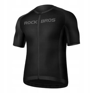 Koszulka rowerowa Rockbros 15120002006 z krótkim rękawem XXXL - czarna 127098154 - Odzież do sztuk walki