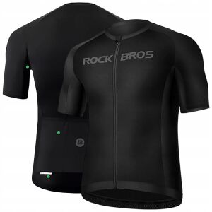 Koszulka rowerowa Rockbros 15120002003 z krótkim rękawem L - czarna 127097949 - Odzież do sztuk walki