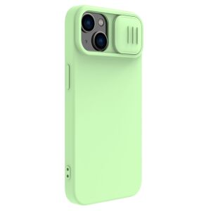 Nillkin CamShield Magnetic Silicone Case etui iPhone 14 Plus magnetyczny MagSafe pokrowiec z osłoną na aparat zielony 141077189 - Handyhüllen