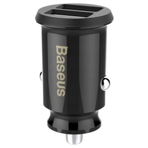 Baseus Mini Dual USB 3.1A Auto Ladegerät - Schwarz - Baseus