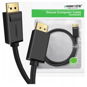 Ugreen Kábel Kijelző Portálóval Hdmi 4K 30Hz 1,5M Fekete Dp-Hdmi 127125769 - Ugreen