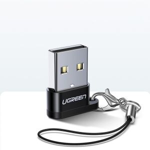 Ugreen USB-C - USB adapter zsinórral fehér háttéren - Ugreen