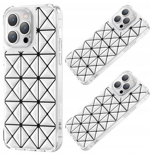 Kingxbar iPhone 14 Pro Max tok, átlátszó geometrikus design, védőburkolat - Kingxbar