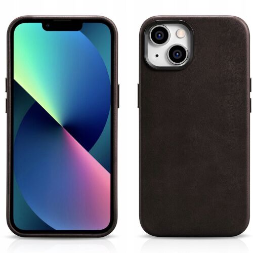 Icarer Case Bőr Tok Magsafe-Hoz Iphone 14+ Barna
