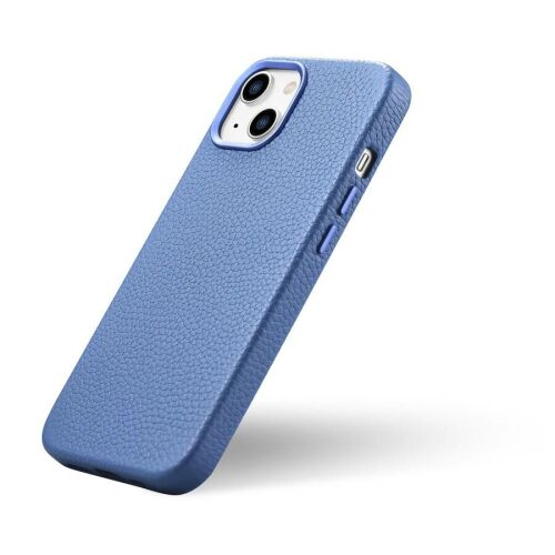 Icarer Case Bőr Tok Magsafe-Val Iphone 14+ Világkék