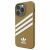 Adidas iPhone 13 Pro tok, Bézs és Arany, Függőleges Nézet