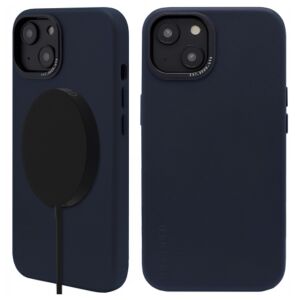 Decoded – skórzana obudowa ochronna do iPhone 14 Plus kompatybilna z MagSafe (steel blue) 127137712 - Decoded