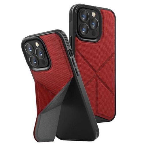 UNIQ Transforma piros MagSafe tok iPhone 13 Pro Max készülékhez, állvánnyal - UNIQ