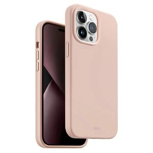 Etui Uniq Lino na iPhone 14 Pro - różowe 127139427 - UNIQ