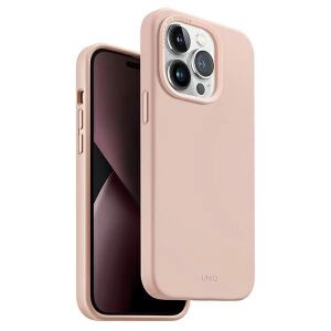 UNIQ etui Lino Hue iPhone 14 Pro 6,1" Magclick Charging rózowy/blush pink 127139477 - Artykuły techniczne i elektronika