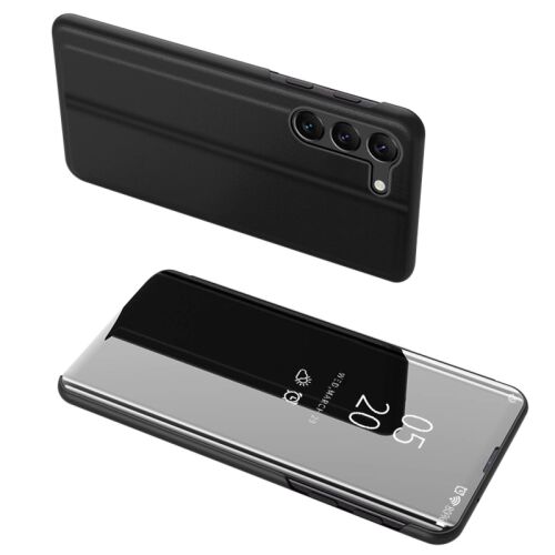 Clear View Case etui do Samsung Galaxy S23 pokrowiec z klapką czarne 127142611