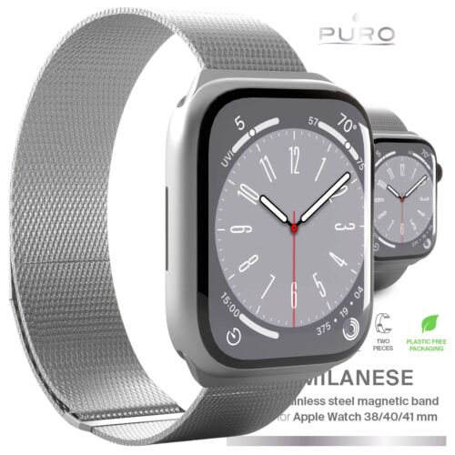 Puro Rozsdamentes Acél Milanese Szíj Apple Órához 38 40 41 Mm Ezüst 127144969