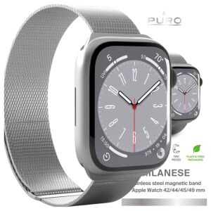 Puro Ezüst Milanese Szíj Apple Watchhoz 42/44/45/49mm - Puro