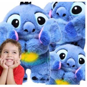 Lélegző Stitch plüssfigura - Szunnyadó medve, 5 dallammal és lágy fényekkel csecsemőknek
