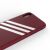 Prim-plan cu dungile husei Adidas Burgundy iPhone X/XS