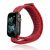 Beline Rotes Nylon Apple Watch Armband 42/45/49mm am Handgelenk