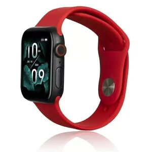 Czerwony Apple Watch Beline z silikonowym paskiem, akcesorium do smartwatcha - Beline Pasek do inteligentnego zegarka