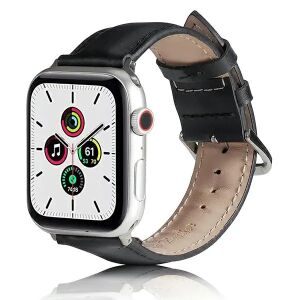 Beline Czarny Skórzany Pasek do Apple Watch 38/40/41mm na Apple Watch - Beline Pasek do inteligentnego zegarka