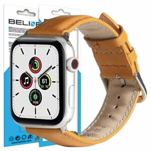 Beline világosbarna bőr Apple Watch szíj 38/40/41mm Apple Watch-on - Beline
