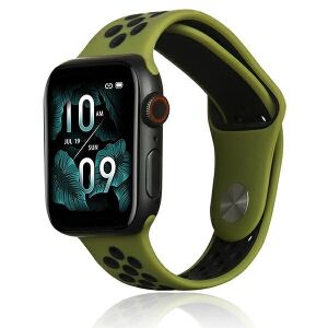 Beline Zielono-Czarny Sportowy Silikonowy Pasek do Apple Watch 38/40/41mm - Pasek do inteligentnego zegarka