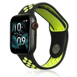 Pasek silikonowy Beline Sport do Apple Watch, czarno-limonkowy, 42/44/45/49mm - Inteligentne urządzenie