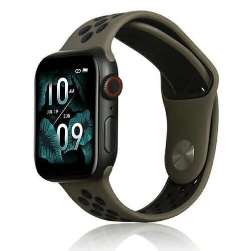 Beline Barna és Fekete Sport Szilikon Apple Watch Szíj 42/44/45/49mm